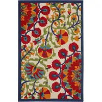 Photo of Red and Multicolor Indoor Outdoor Area Rug