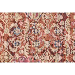 Photo of Red and Pink Oriental Power Loom Area Rug