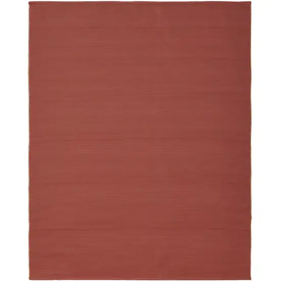 Red and Tan Hand Woven Area Rug Photo 2