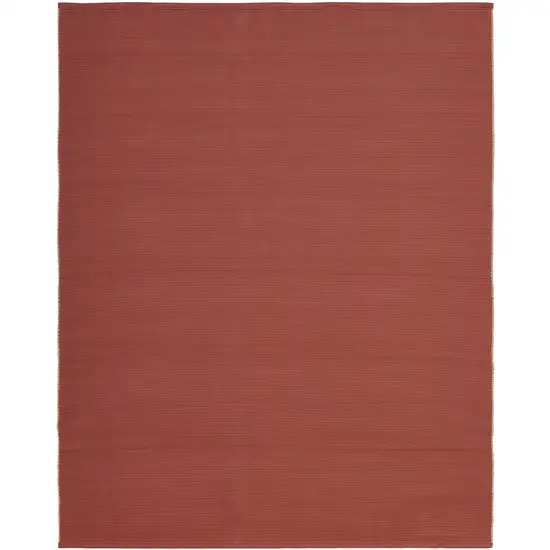 Red and Tan Hand Woven Area Rug Photo 5