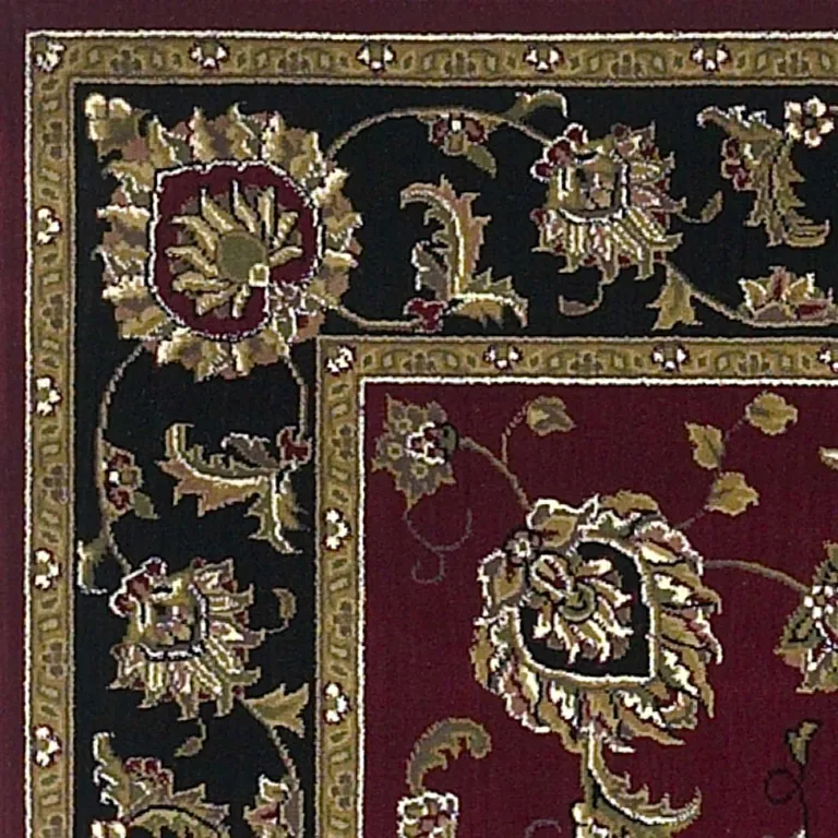 Red or Black Medieval Inspired Area Rug Photo 2