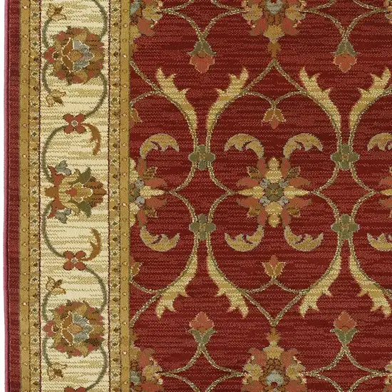 Red or  Ivory  Polypropylene Rug Photo 3