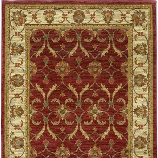 Red or  Ivory  Polypropylene Rug Photo 2