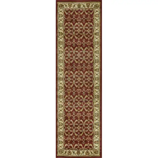 Red or  Ivory  Polypropylene Rug Photo 1