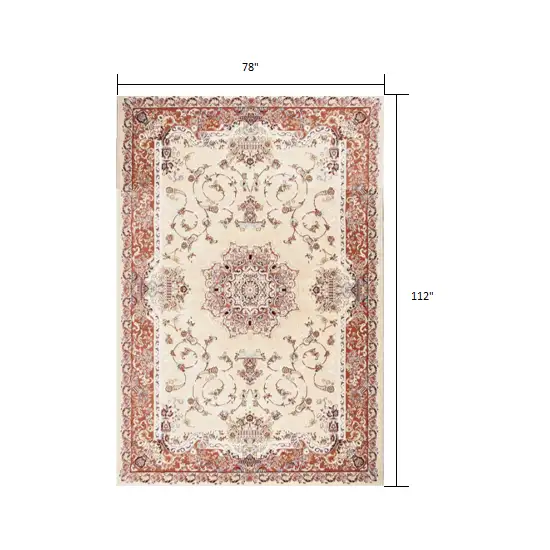 Rose Oriental Area Rug Photo 5