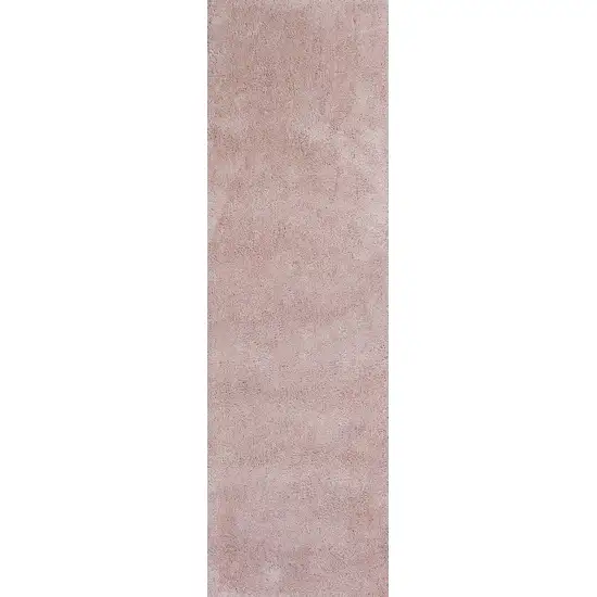 Rose Pink Indoor Shag Runner Rug Photo 1