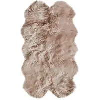 Photo of Rose Pink Natural Sheepskin Area Rug