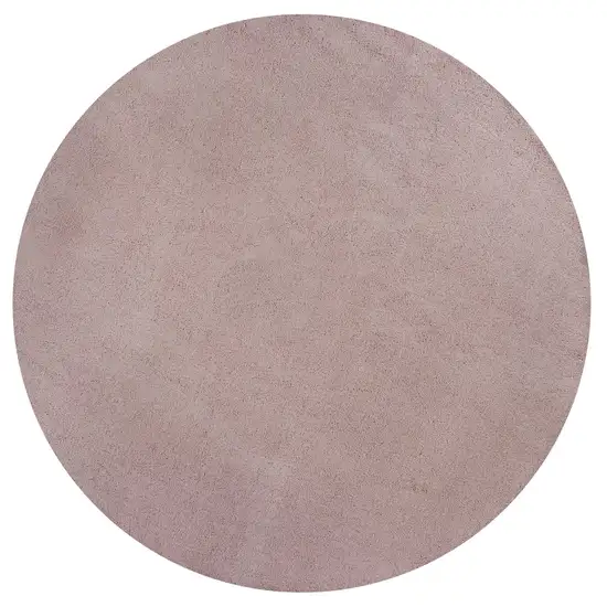 6' Rose Pink Round Indoor Shag Rug Photo 3