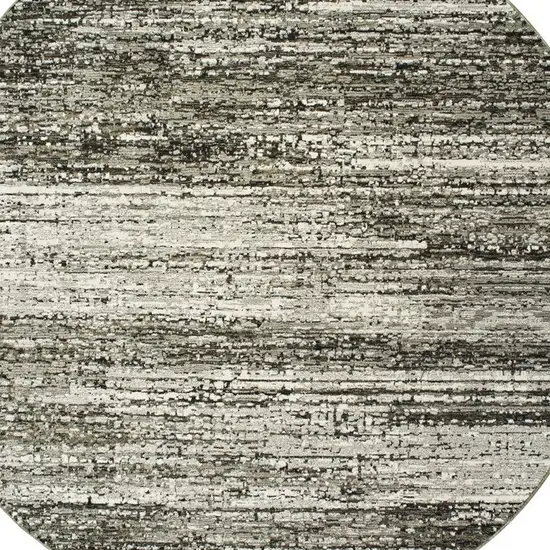 Round Ash and Slate Abstract Area Rug Photo 5