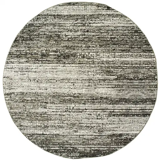 Round Ash and Slate Abstract Area Rug Photo 1