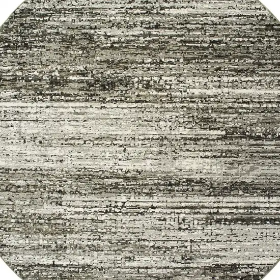 Round Ash and Slate Abstract Area Rug Photo 7