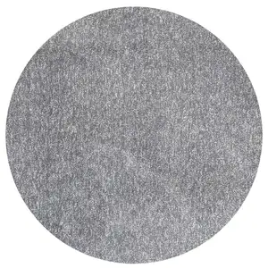 Photo of Round Grey Heather Plain Indoor Area Rug