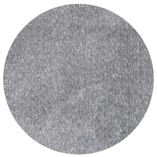 Round Grey Heather Plain Indoor Area Rug Photo 3