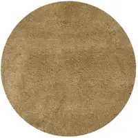 Photo of Round  Polyester Gold Area Rug