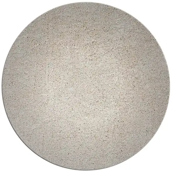 Round  Polyester Ivory  Area Rug Photo 3