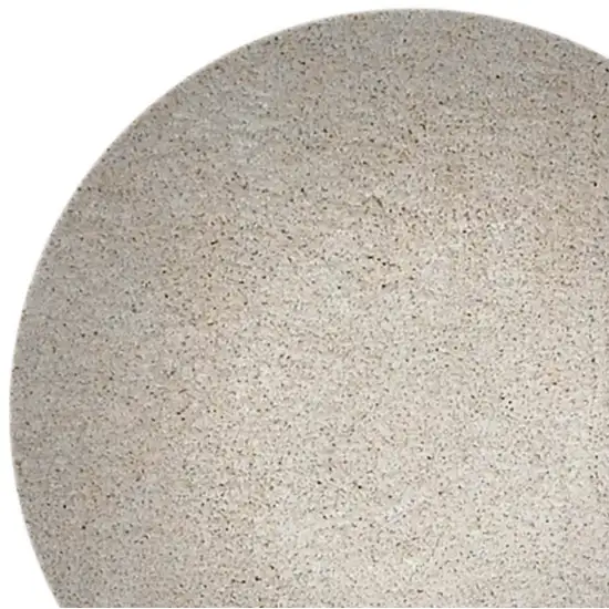 Round  Polyester Ivory  Area Rug Photo 2