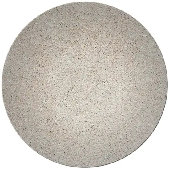 Round  Polyester Ivory  Area Rug Photo 4