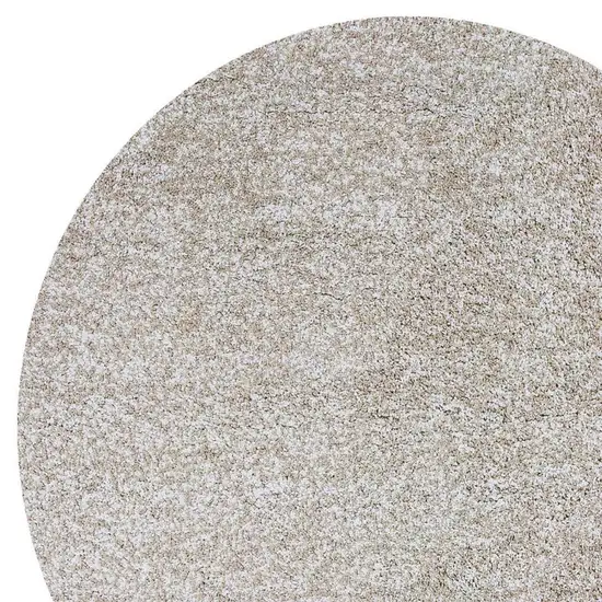 Round  Polyester Ivory  Heather Area Rug Photo 2