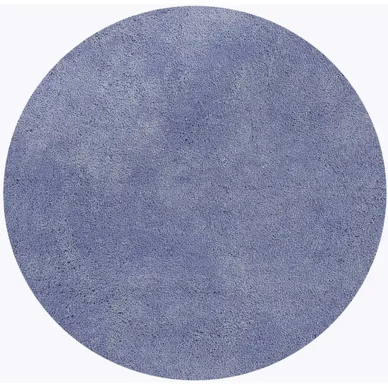 Round  Polyester Purple Area Rug Photo 1