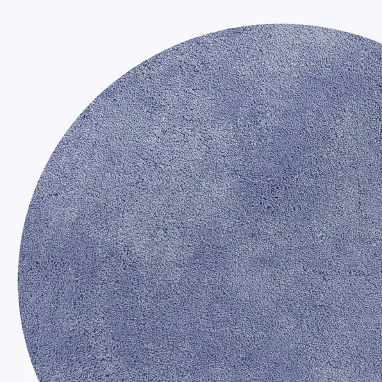 Round  Polyester Purple Area Rug Photo 2