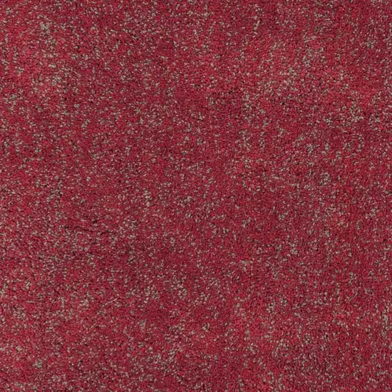 Round  Polyester Red Heather Area Rug Photo 3