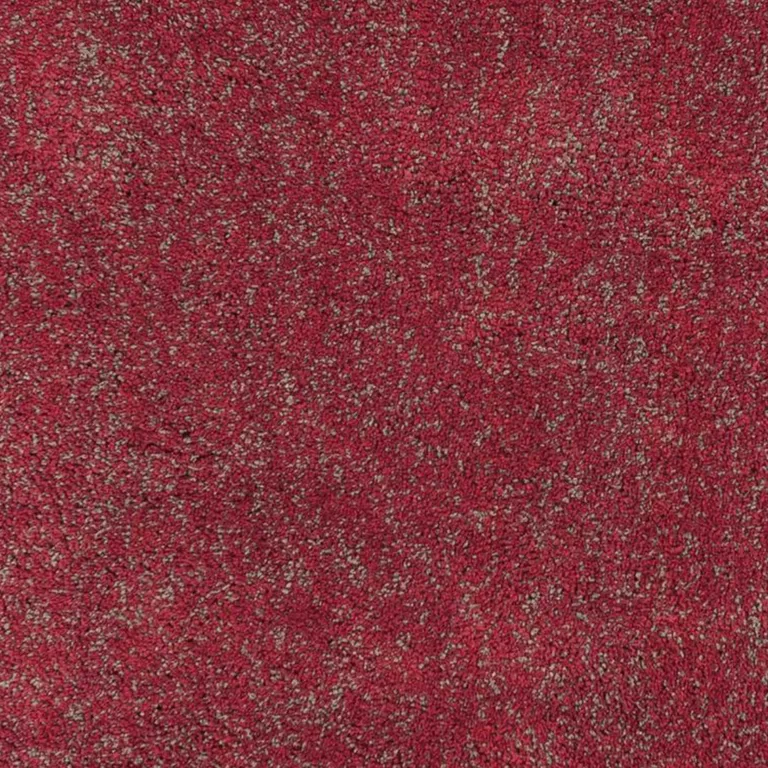 Round  Polyester Red Heather Area Rug Photo 3