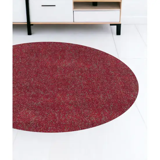 Polyester Red Heather Area Rug Photo 1