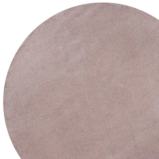 Round  Polyester Rose Pink Area Rug Photo 2