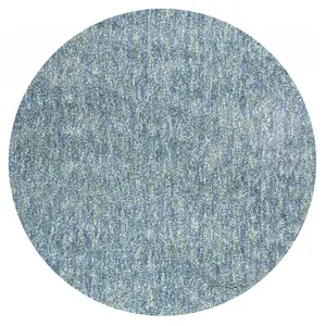 Photo of Round Polyester Seafoam Heather Area Rug