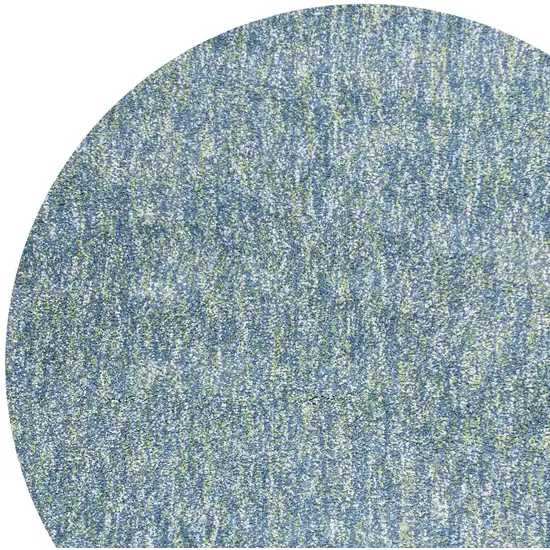 Round Polyester Seafoam Heather Area Rug Photo 2