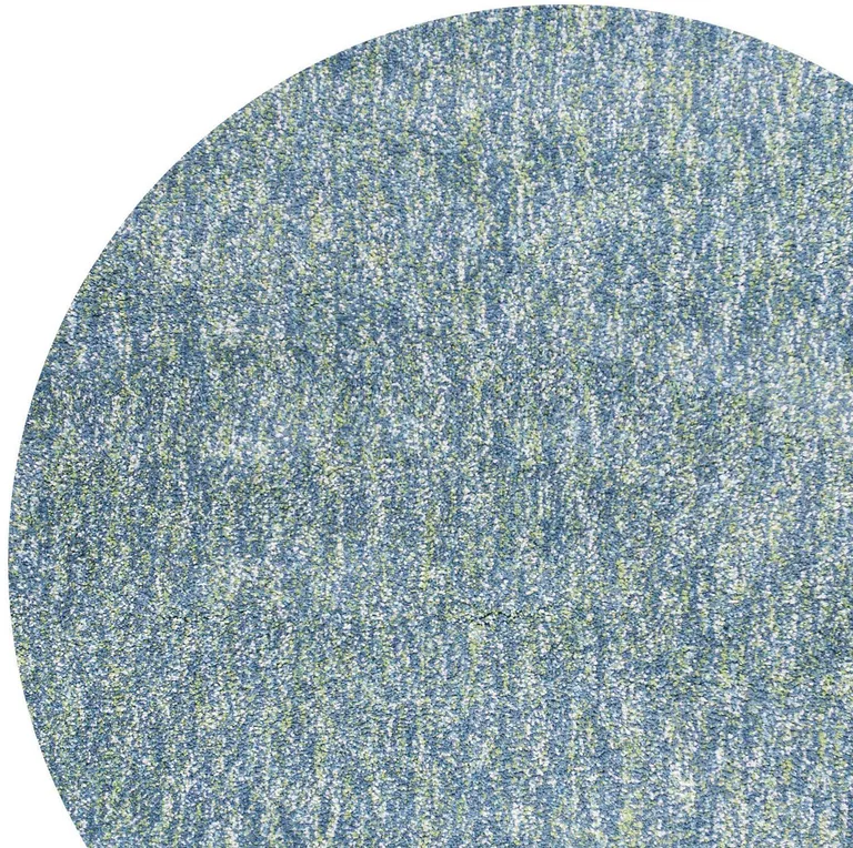 Round Polyester Seafoam Heather Area Rug Photo 2