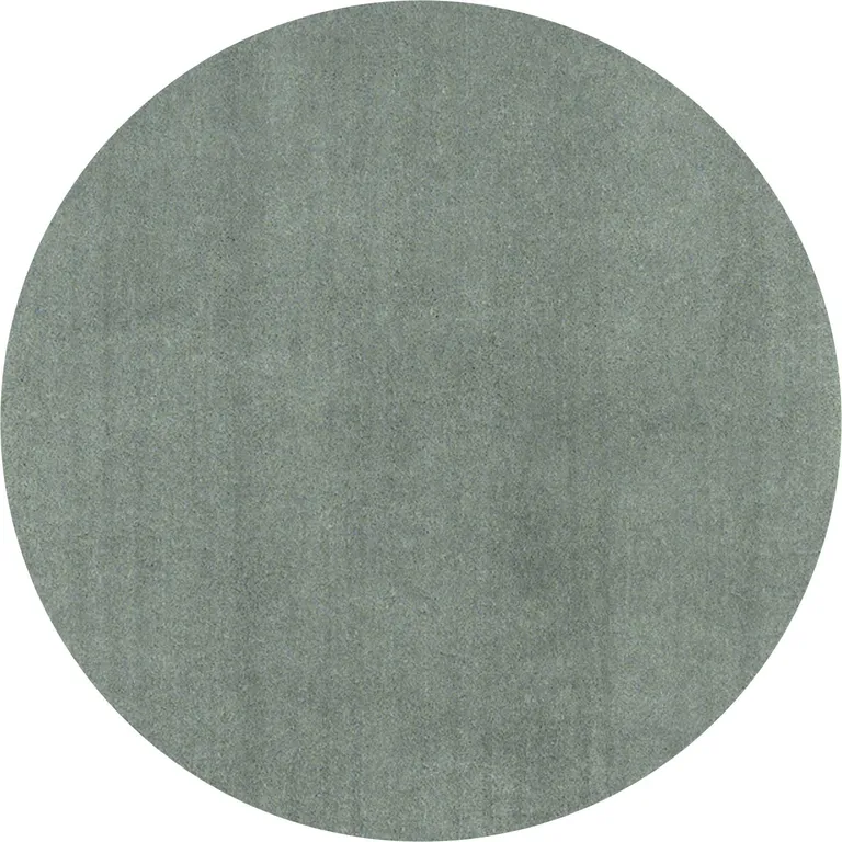 Round  Polyester Slate Area Rug Photo 1