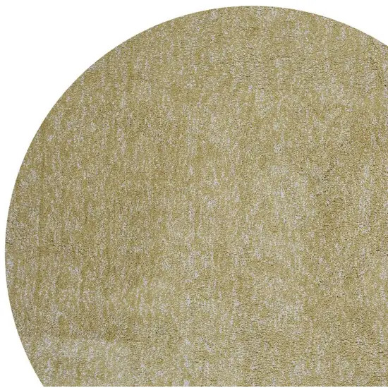 Round  Polyester Yellow Heather Area Rug Photo 2