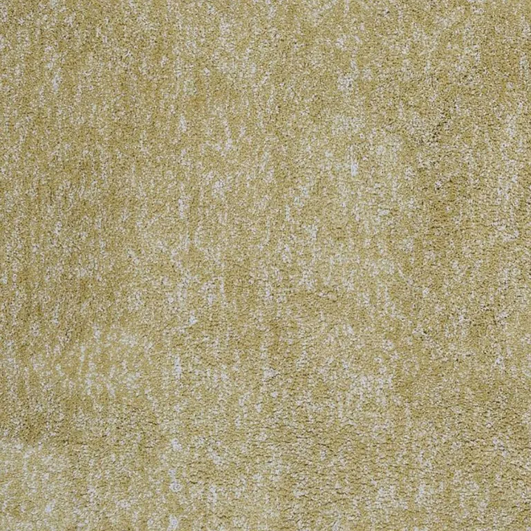 Round  Polyester Yellow Heather Area Rug Photo 3