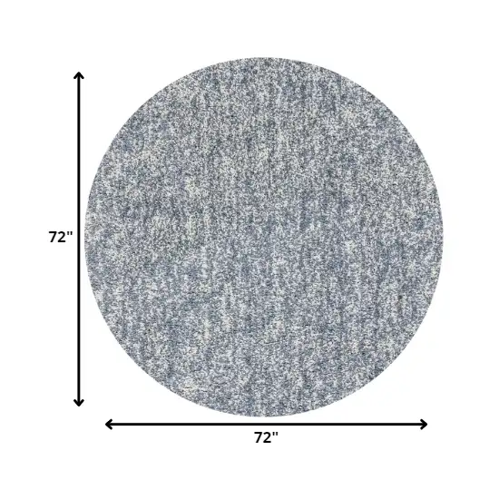 Round Slate Heather Plain Indoor Area Rug Photo 2