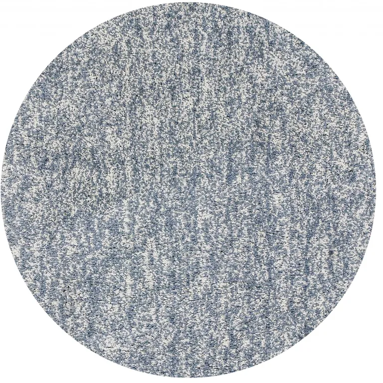 Round Slate Heather Plain Indoor Area Rug Photo 1