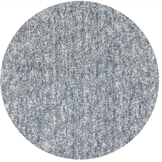 Round Slate Heather Plain Indoor Area Rug Photo 1