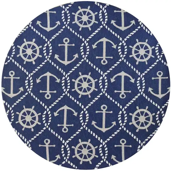 Uv Treated Polypropylene Navy Area Rug Photo 1