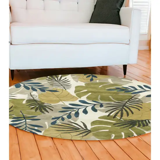 Wool Ivory  Area Rug Photo 1