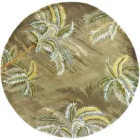 Photo of Round  Wool Moss Area Rug