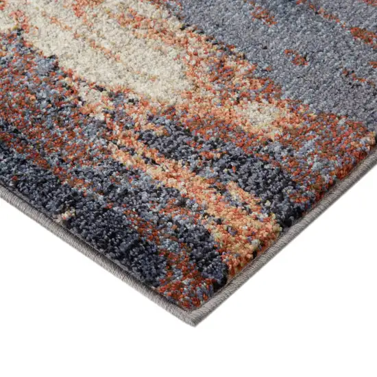 Rust Abstract Power Loom Area Rug Photo 3