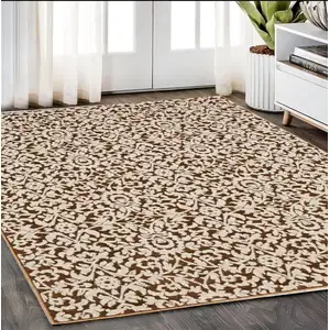 Photo of Rust And Beige Oriental Area Rug