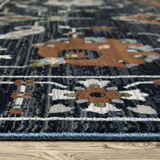 Rust Oriental Area Rug With Fringe Photo 4