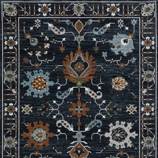 Rust Oriental Area Rug With Fringe Photo 7