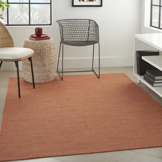 Rust Power Loom Area Rug Photo 5