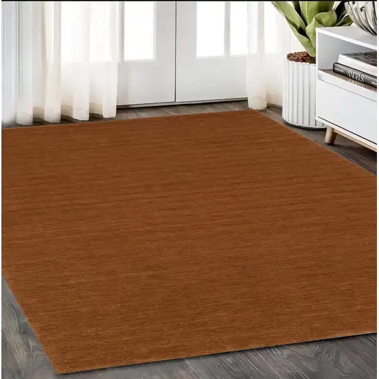 Rust Wool Hand Tufted Area Rug Photo 1