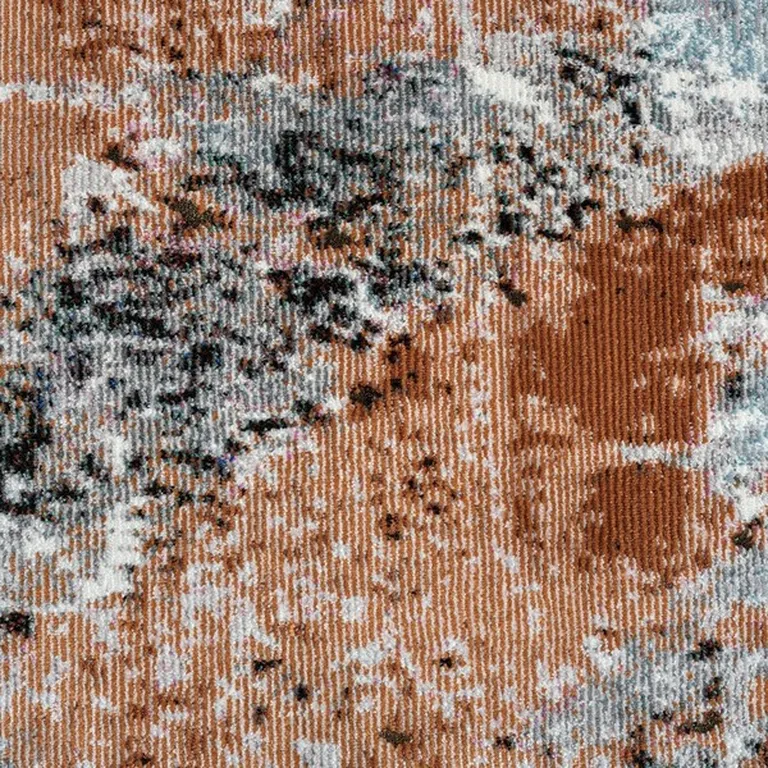 Rustic Brown Abstract Area Rug Photo 2