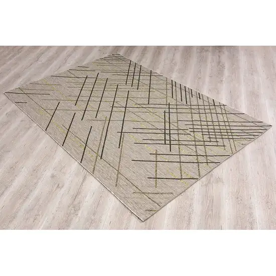 Sage Abstract Linework Area Rug Photo 8