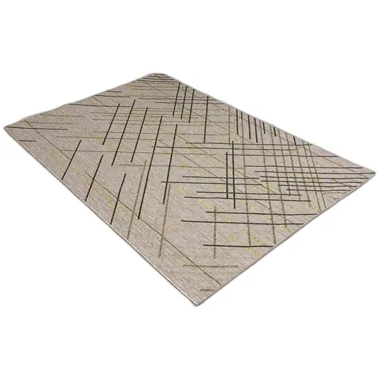 Sage Abstract Linework Area Rug Photo 4