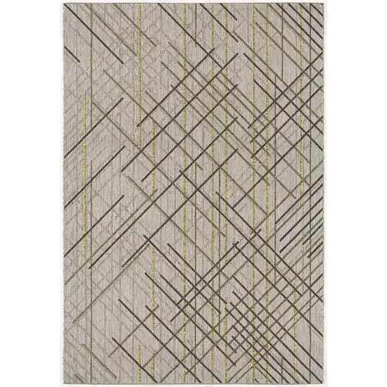 Sage Abstract Linework Area Rug Photo 1